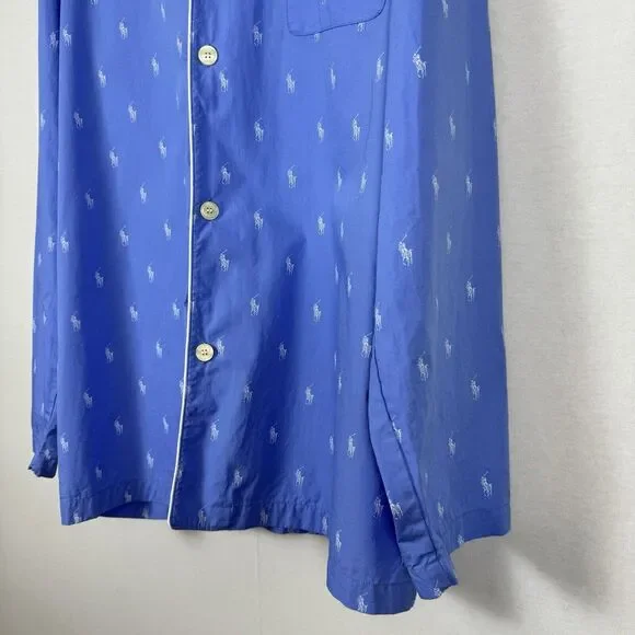 Polo Ralph Lauren Blue Pajama Top Men’s 1XT Big & Tall Pony Logo - Picture 8 of 13